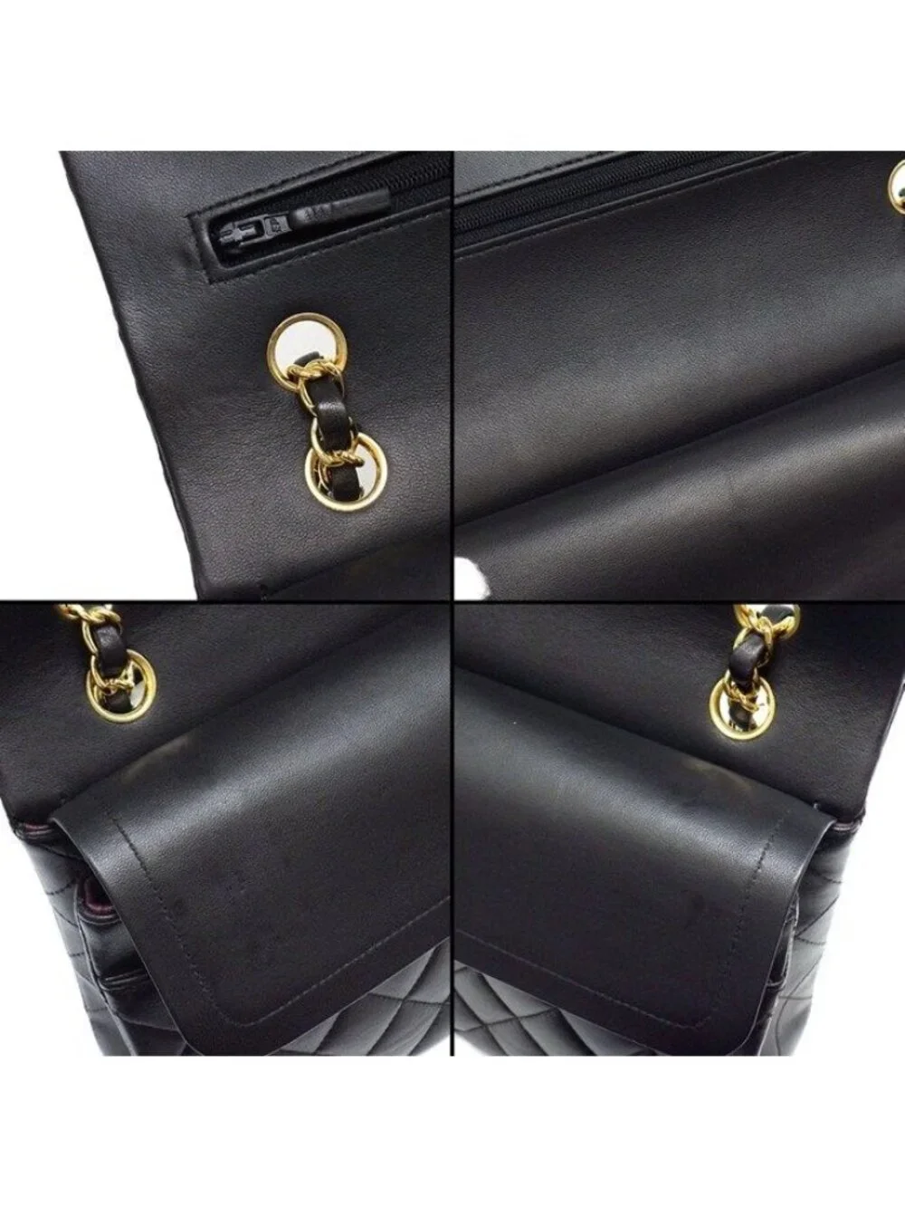 Chanel Shoulder Bag Quilted 25 11.12 Classic Black Bordeaux Lambskin